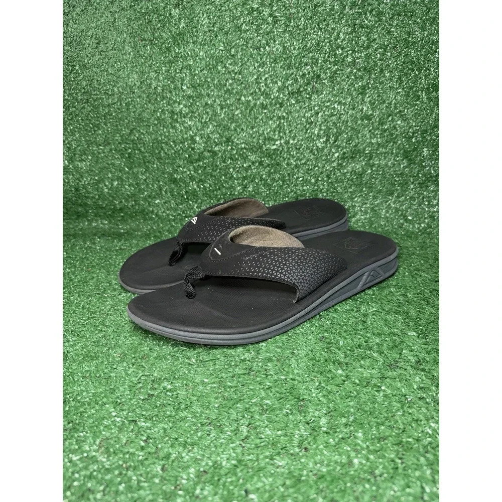Reef Sandals Mens Size 11 Rover Black Slip On Comfort Walking Beach Flip Flops